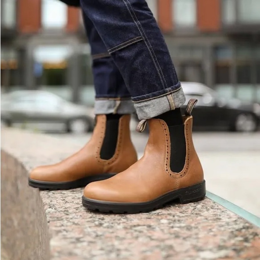 Blundstone 2216 Camel Leather High Top Chelsea Boots Women’s size 9 GUC with box - Picture 4 of 9
